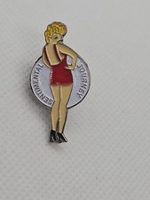 Vintage Sentimental Journey Nose Art Pin Badge 