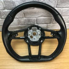Genuine Audi TT 8S Black Leather steering wheel 8S0419091. TTS,  MK3 etc. 6D