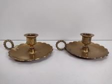 Pair Of Vintage Brass Church