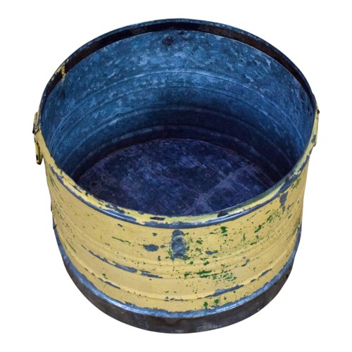 Vintage rustic metal planter - rustic,