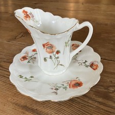 Vintage Royal Doulton Milk Jug Cake Plate Poppies Not Perfect 