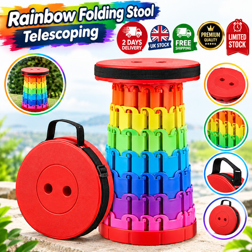 Folding stool telescoping seat - folding,