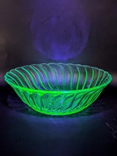 Bagley Green Uranium Glass Art
