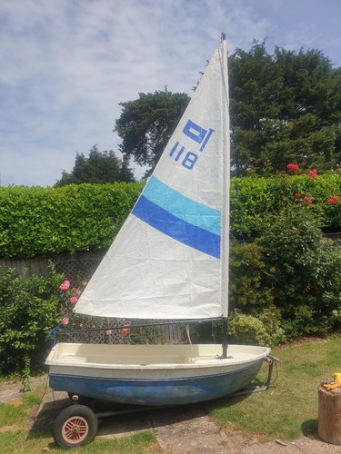 Blue peter dinghy with - peter,