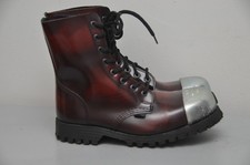 Underground Steel Cap 'Stormer' Burgundy Combat Boots Size UK 6