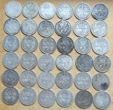 36 Silver Threepences. Pre-1920. 49g.
