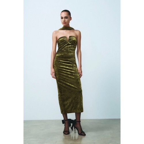 Zara strapless velvet - zara,
