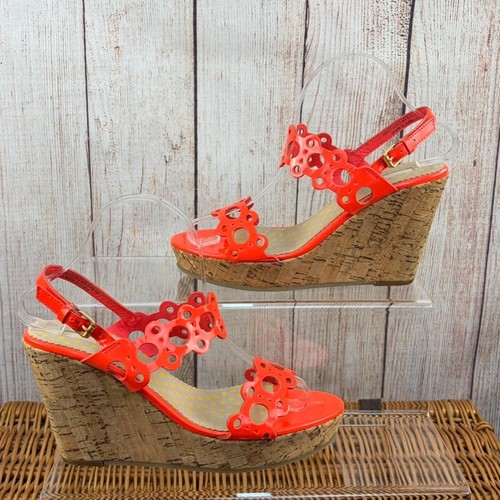 Boden neon coral cork - neon, wedge