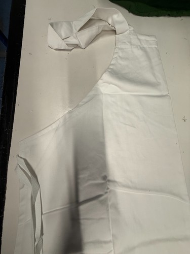 White bib apron 100 cotton - white,