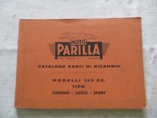 Orig. Moto PARILLA" TURISMO - LUSSO- SPORT "Motorcycle Parts Manual Italian Text