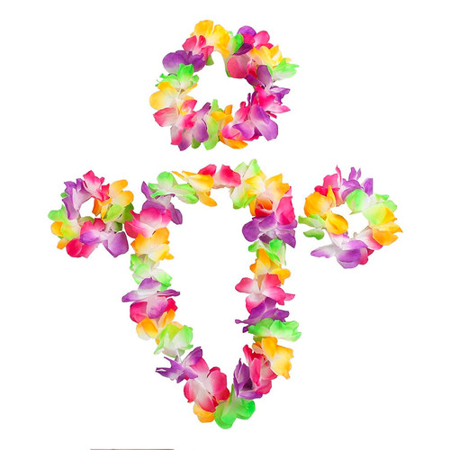 Piece hawaiian lei set - 4,