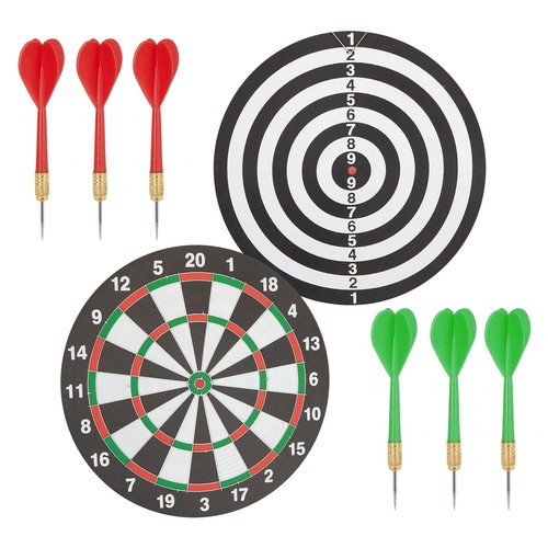 Dart board and darts 38cm - 15",