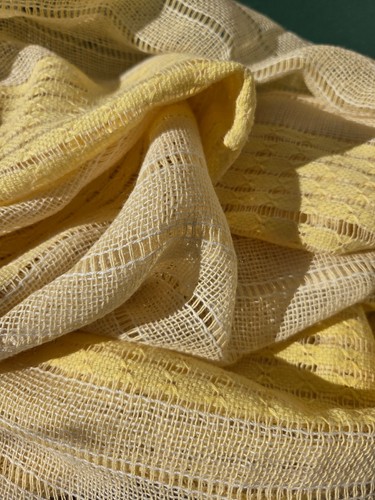 Vintage milky yellow net - yellow,