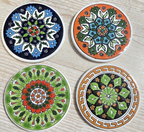 Handmade ceramic coasters - handmade, set