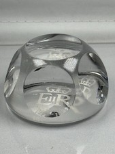Vintage Queen Elizebeth Glass ER 1977 Silver Jubilee Paperweight