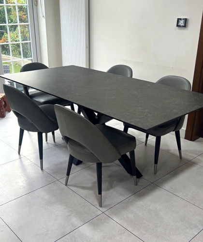 Set grey faux leather - of,