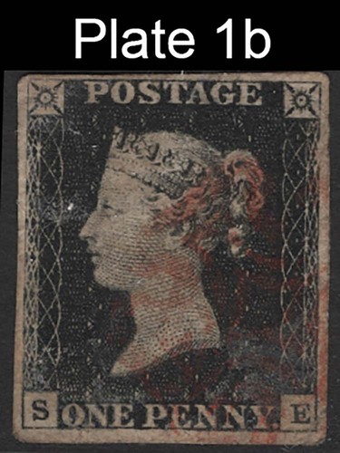 1840 black plate - 1d,