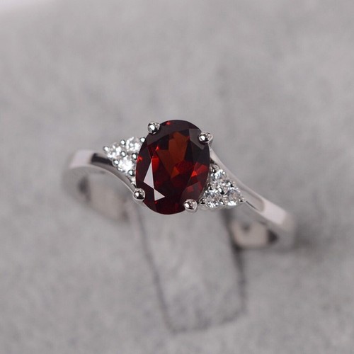Red garnet women - red, ring