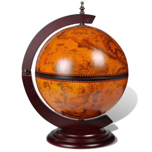 Eucalyptus wood tabletop globe - eucalyptus,