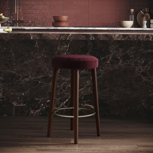 Burgundy velvet kitchen - velvet,