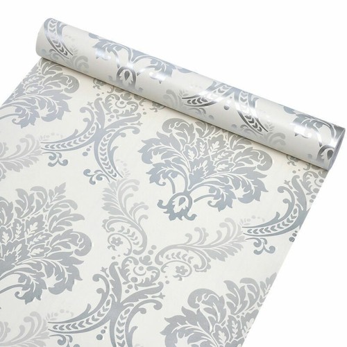 Floral damask metallic - floral,