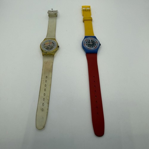 Vintage 1985 swatch tri color - vintage,