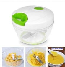 Manual Hand Pull Food Chopper – Mini Vegetable Cutter Dicer Mixer Garlic Onion