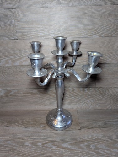 Arm silver metal candelabra - 5,