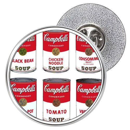Campbell soup metal lapel - campbell's,