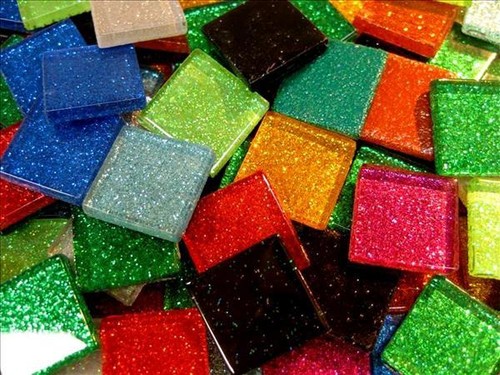 Mix mosaic glitter tiles - a,