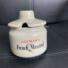Vintage Wimpy Colmans French Mustard Pot And Lid A/F Collectible