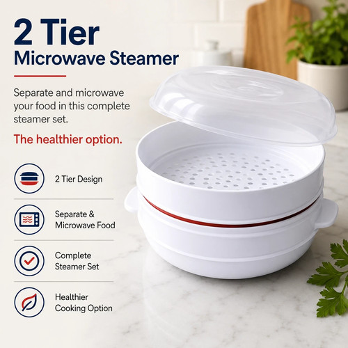 Tier microwave steamer food - tier,