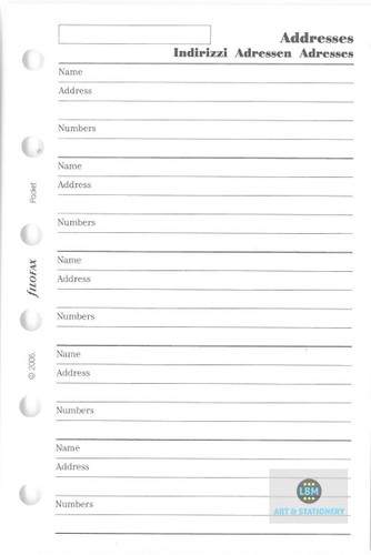 Filofax pocket size addresses - filofax,