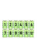 12 Numbered Football Bibs Number 1-12 Yellow Small Adults Size Sports Bibs NEW