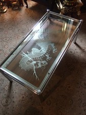 Vintage Italian Chrome & Glass