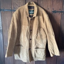 Vintage Retro 80-90sTREKWAY Leather Men’s XL Suede CoatJacket Thick Button Lined