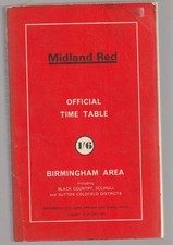 MIDLAND RED BUS TIMETABLE BOOK
