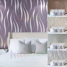 Purple damask wave - wave, stripe