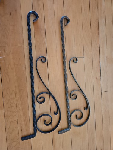 Vintage swing arm curtain rods - vintage,