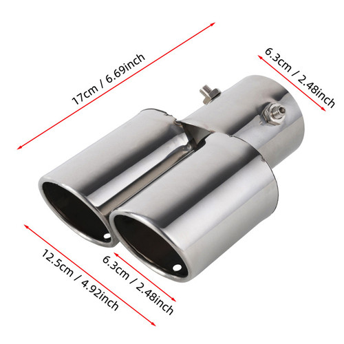 Twin double exhaust tip trim - exhaust,