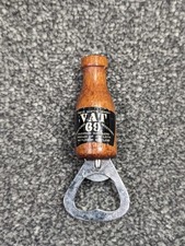 Vintage VAT 69 Finest Scotch Whiskey Wood bottle Shaped Opener  Rare 