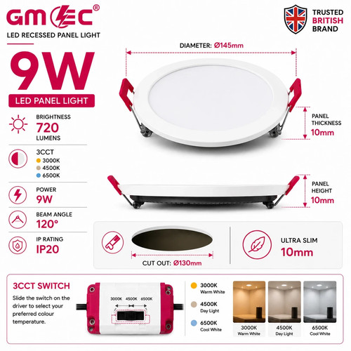 Led recessed ceiling panel - led,
