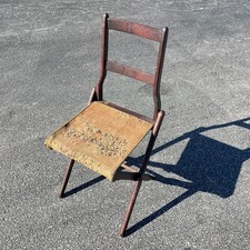 Antique Tapestry Seat Folding