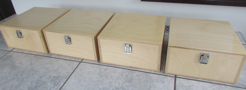 Wooden storage boxes with - 4,