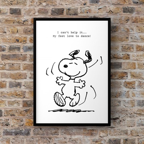 Snoopy art print - a4,