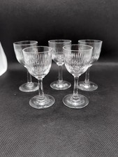 Set Of 5 Vintage Liqueur Shot Glasses Stemmed Cut Glass