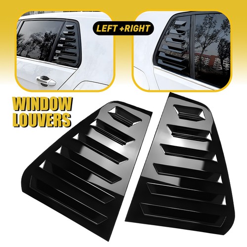2pcs black rear window louver - 2pcs,