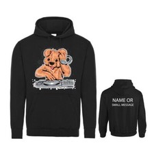 DJ teddy bear funny cartoon festival Party costume idea Hoodie Personalise Gift
