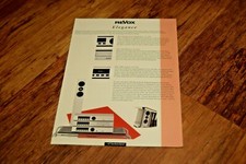 REVOX Elegance amp CD Player Tuner Product Retro Vintage LEAFLET -  RARE