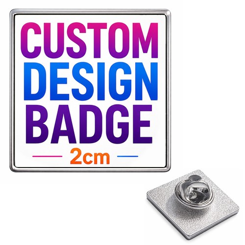 Personalised square pin - square, badge